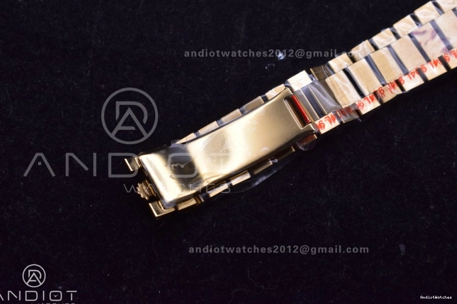 Steel President 904L Durable V5 (Gain QF Edition vr3255 Weight) DayDate 699 on 36 Roman Bracelet Best Silver Dial with YG Markers 0207